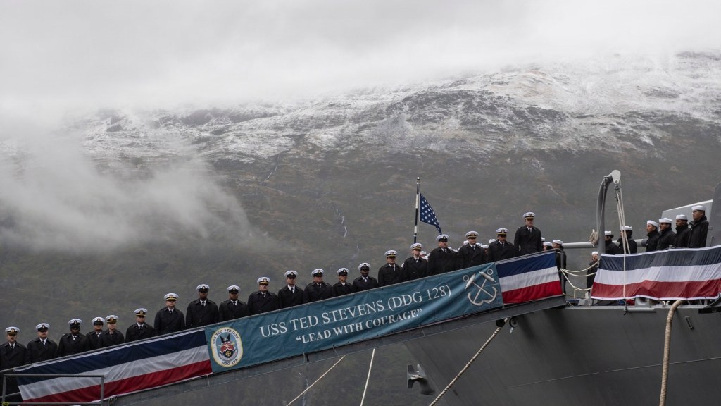 Navy commissions destroyer USS Ted Stevens in&nbsp;Alaska
